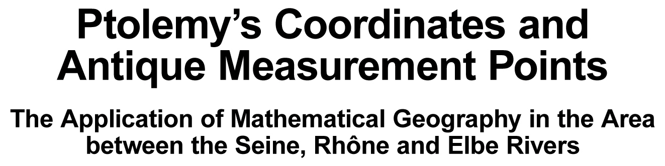 Ptolemy's Coordinates and Antique Measurement Points